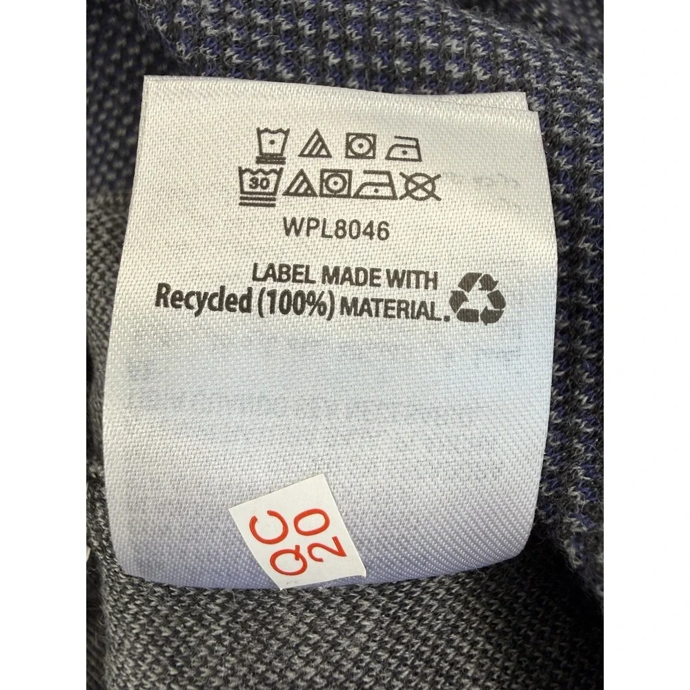 Tasso Elba XL 1/4 Zip Pullover Sweater Navy Textured Knit Cotton Blend‎ Mens